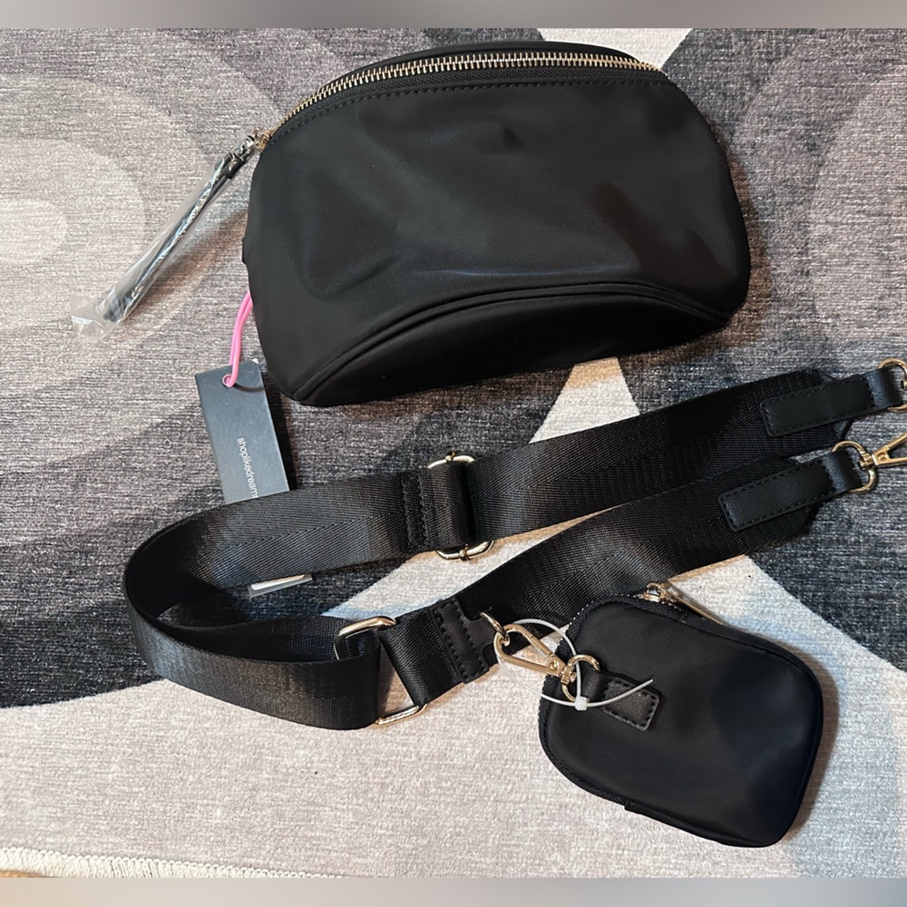 LIKE DREAMS BLACK CROSSBODY MINI BAG In SLEEK BLACK- NWT